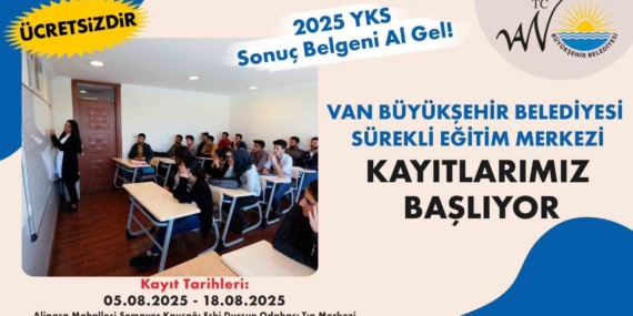 Van Büyükşehir Belediyesi Sürekli Eğitim Merkezi kayıtları başlıyor