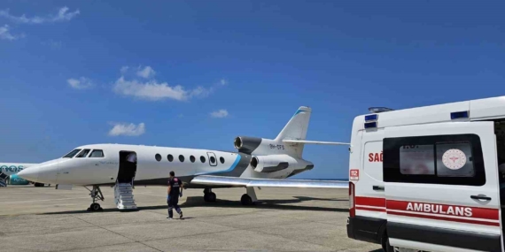 Van’dan iki bebek uçak ambulansla sevk edildi