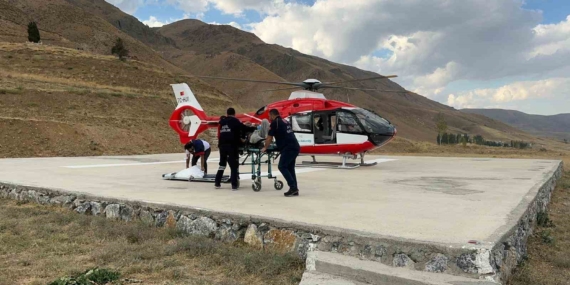 Serebrovasküler hasta ambulans helikopterle Van’a sevk edildi
