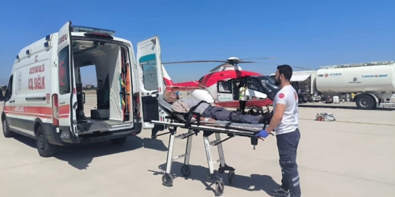 Serebrovasküler hastası, ambulans helikopterle Van’a getirildi