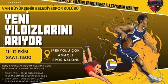 Van Büyükşehir Belediyespor Kulübü yeni yıldızlarını arıyor