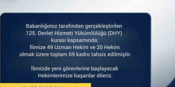 Van’a 69 yeni hekim atandı