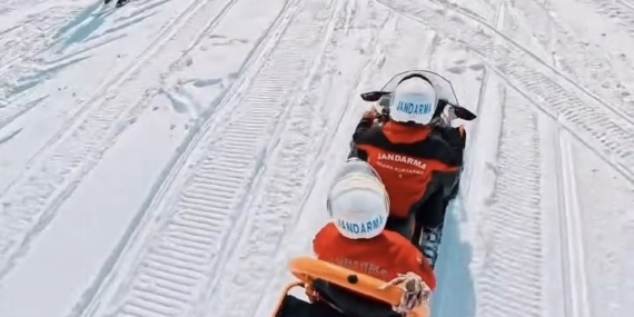 Abalı Kayak Merkezi’nde JAK timlerinden güvenlik devriyesi