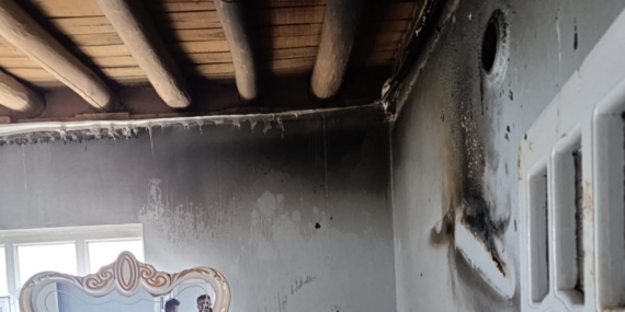 Başkale’de ev yangını maddi hasara yol açtı